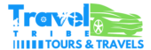 Travel Tribe Tours & Travels logo featuring a modern car icon for cab rental, taxi, airport transfer, and tour services.